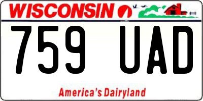 WI license plate 759UAD