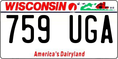 WI license plate 759UGA