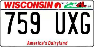 WI license plate 759UXG