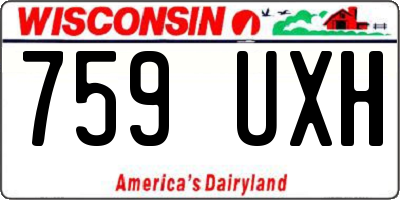 WI license plate 759UXH