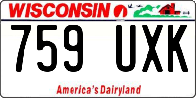 WI license plate 759UXK