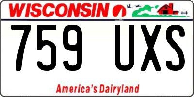 WI license plate 759UXS