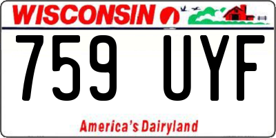WI license plate 759UYF