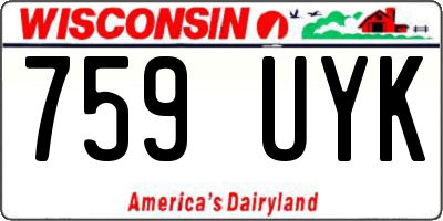 WI license plate 759UYK