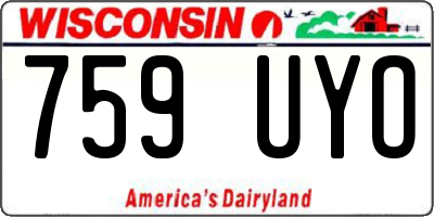 WI license plate 759UYO