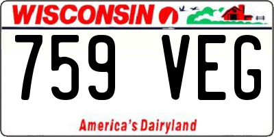 WI license plate 759VEG