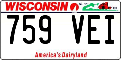 WI license plate 759VEI