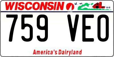 WI license plate 759VEO