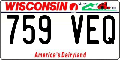 WI license plate 759VEQ