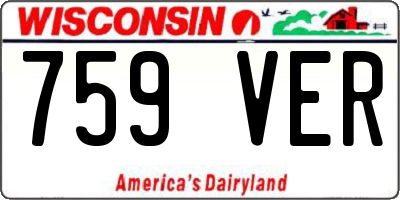 WI license plate 759VER