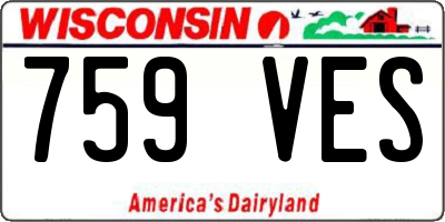 WI license plate 759VES