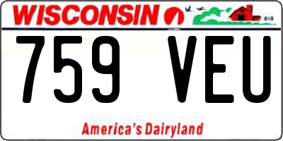 WI license plate 759VEU