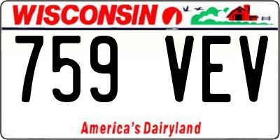 WI license plate 759VEV