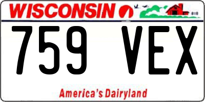 WI license plate 759VEX
