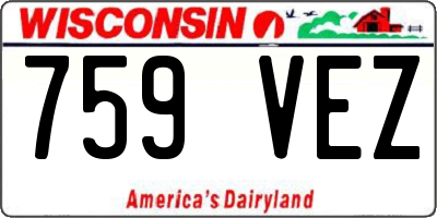 WI license plate 759VEZ
