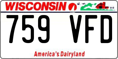 WI license plate 759VFD