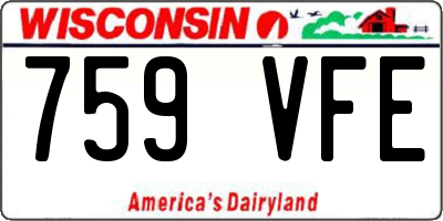 WI license plate 759VFE