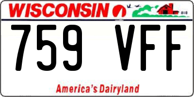 WI license plate 759VFF