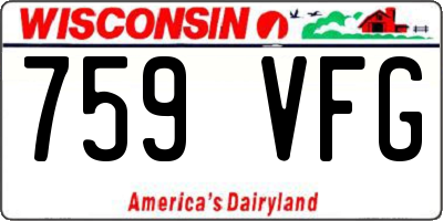 WI license plate 759VFG