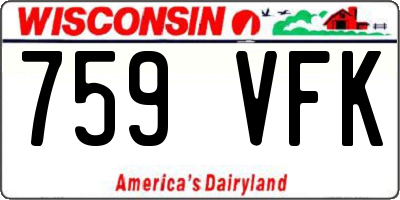 WI license plate 759VFK