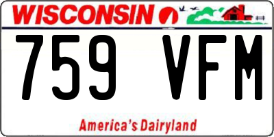 WI license plate 759VFM