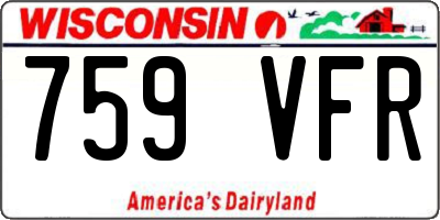 WI license plate 759VFR