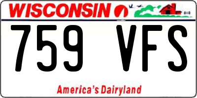 WI license plate 759VFS