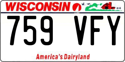 WI license plate 759VFY