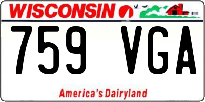 WI license plate 759VGA