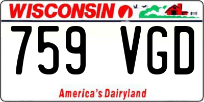 WI license plate 759VGD