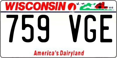 WI license plate 759VGE