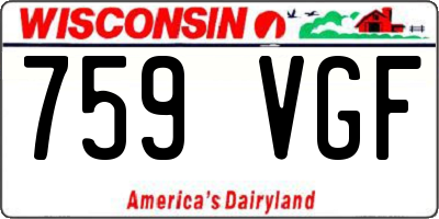 WI license plate 759VGF