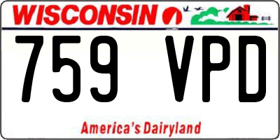 WI license plate 759VPD