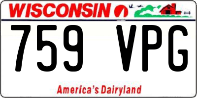 WI license plate 759VPG