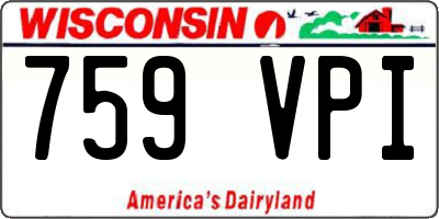 WI license plate 759VPI