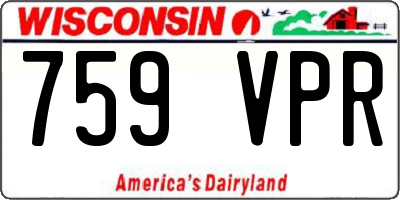WI license plate 759VPR