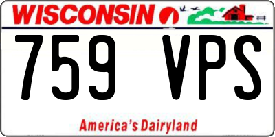 WI license plate 759VPS