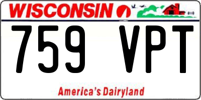 WI license plate 759VPT