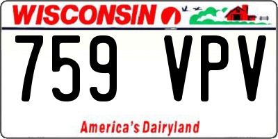 WI license plate 759VPV