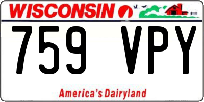 WI license plate 759VPY