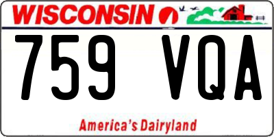 WI license plate 759VQA