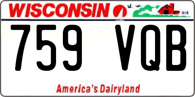 WI license plate 759VQB