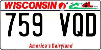 WI license plate 759VQD