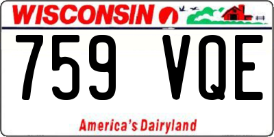 WI license plate 759VQE