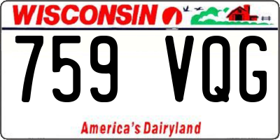 WI license plate 759VQG