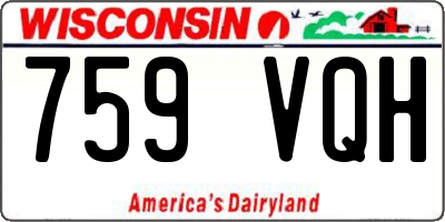 WI license plate 759VQH