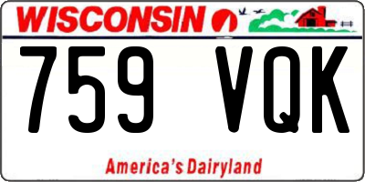 WI license plate 759VQK