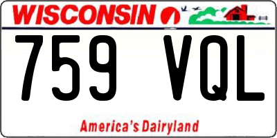 WI license plate 759VQL