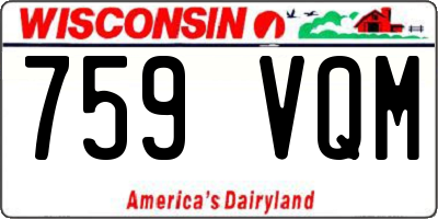 WI license plate 759VQM