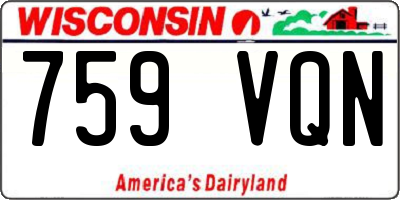 WI license plate 759VQN
